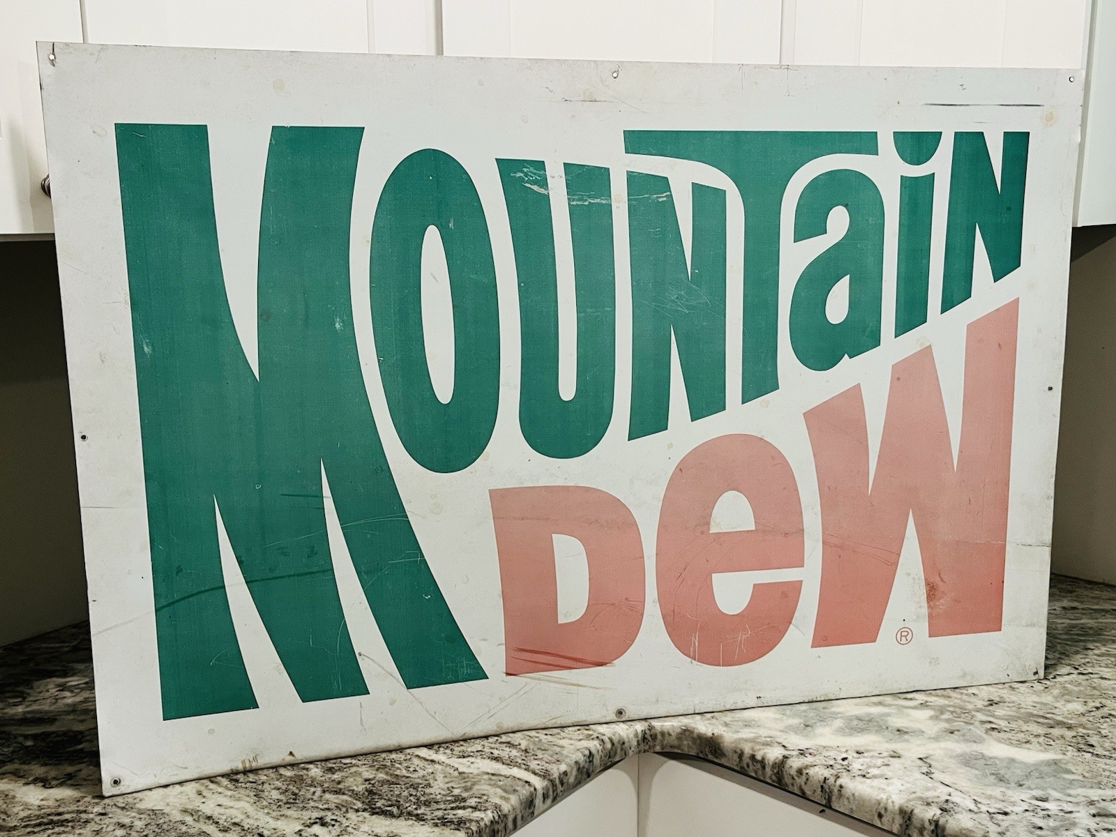 Vtg Mountain Dew Soda Advertising Sign Metal