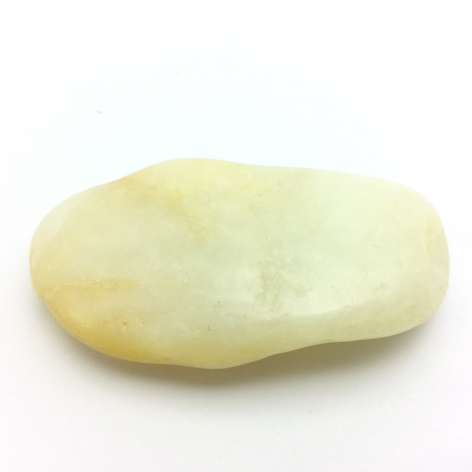 Hotan White Jade Pebble Nephrite Gem Stone Hetian Khotan River China #45