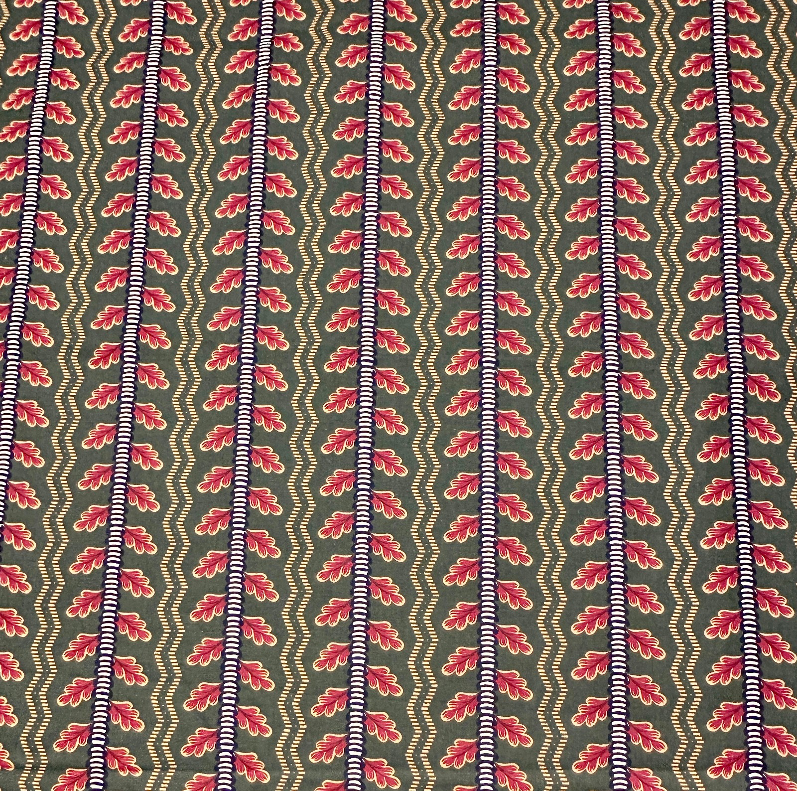 Rare Vintage 1984 Laura Ashley Oak Leaves Fabric 3.75 Yds Charming Cottagecore