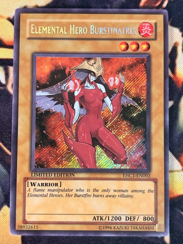 Yugioh: Elemental Hero Burstinatrix - EHC1-EN002 Secret Rare Limited Edition LP