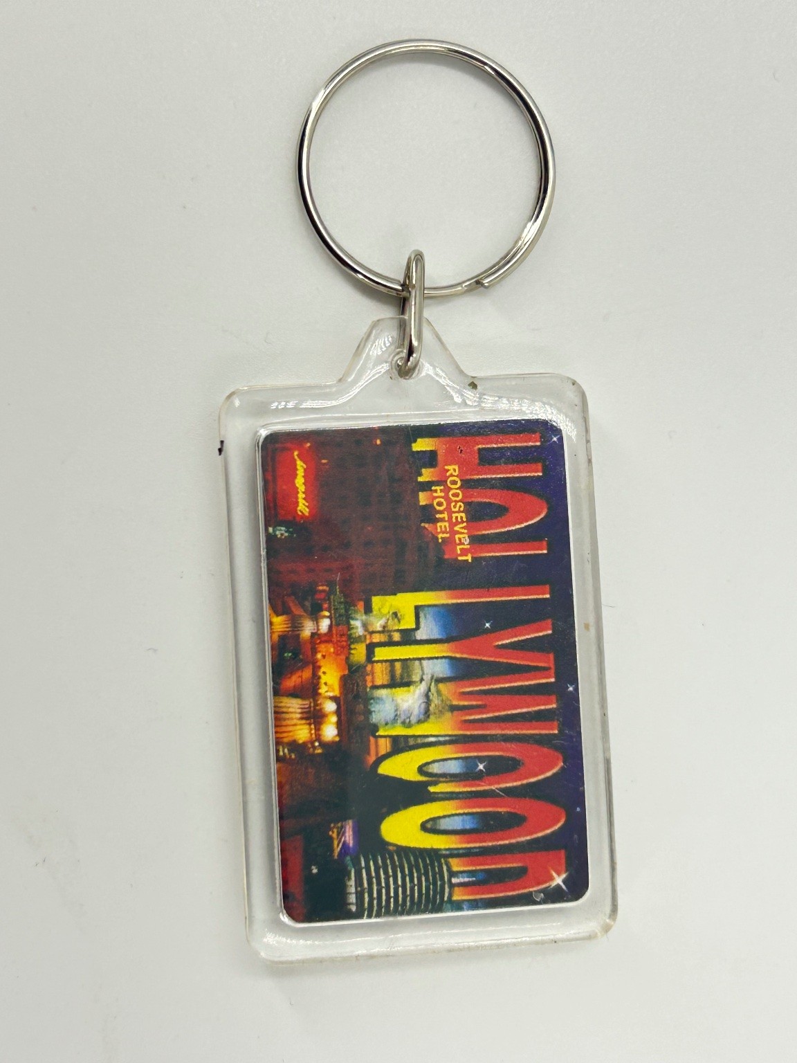 HOLLYWOOD Roosevelt Hotel Keychain Acrylic Split Ring Destination