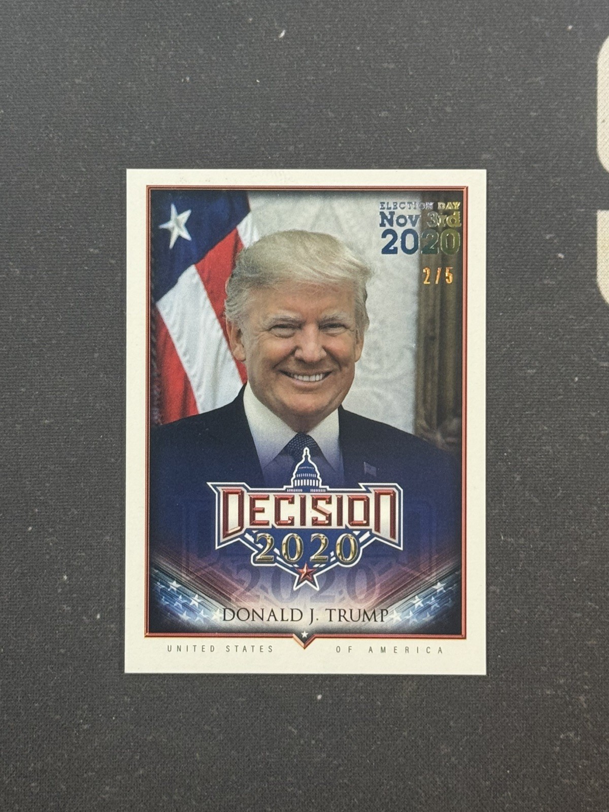 2020 Decision Donald Trump #341 Election Day 45th US President SSP Bronze #2/5