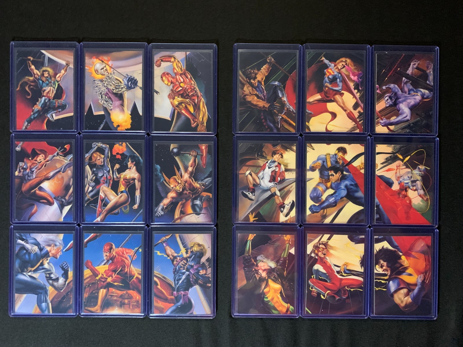 1995 Fleer DC vs Marvel Impact JLA Avengers X-Men Teen Titans 18 Card Subset