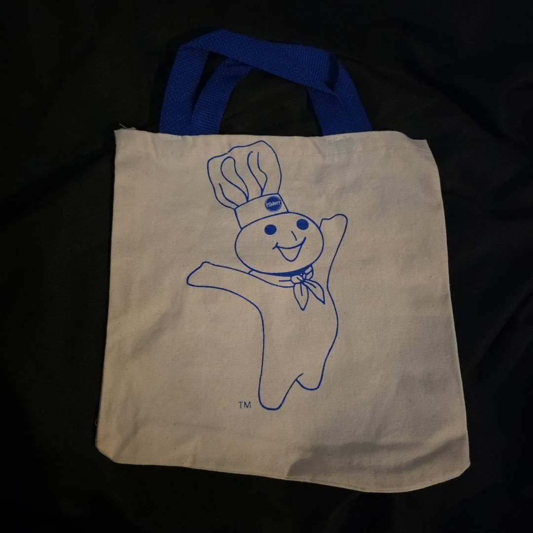 Pillsbury Doughboy 1990\'s Collectible Canvas Tote Bag New Old Stock 11\