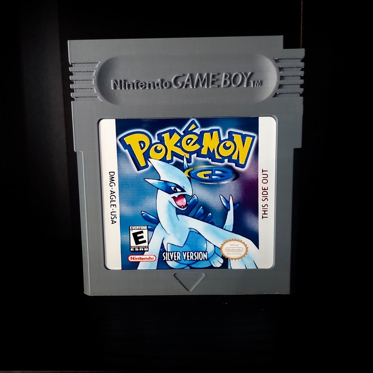 SILVER EDITION Large Pokémon Gameboy Cartridge Big Desk or Wall Decor ( Lugia )