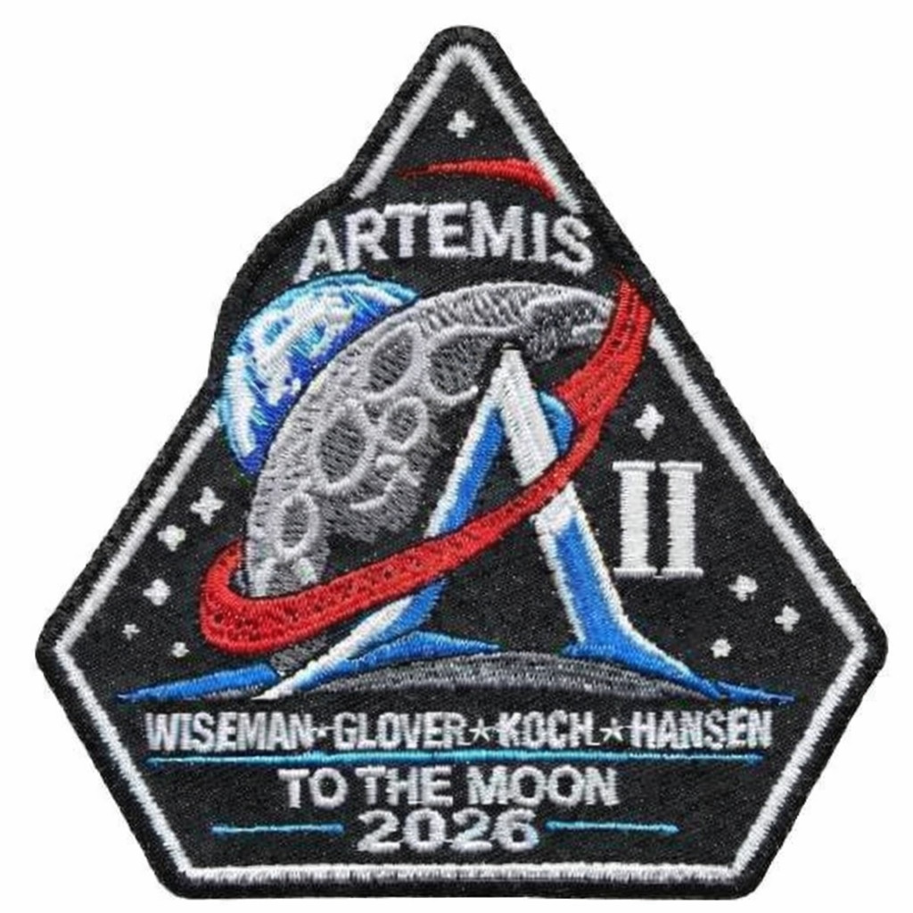 Space Artemis 2 Mission to the Moon iron on 3.5 inches tall