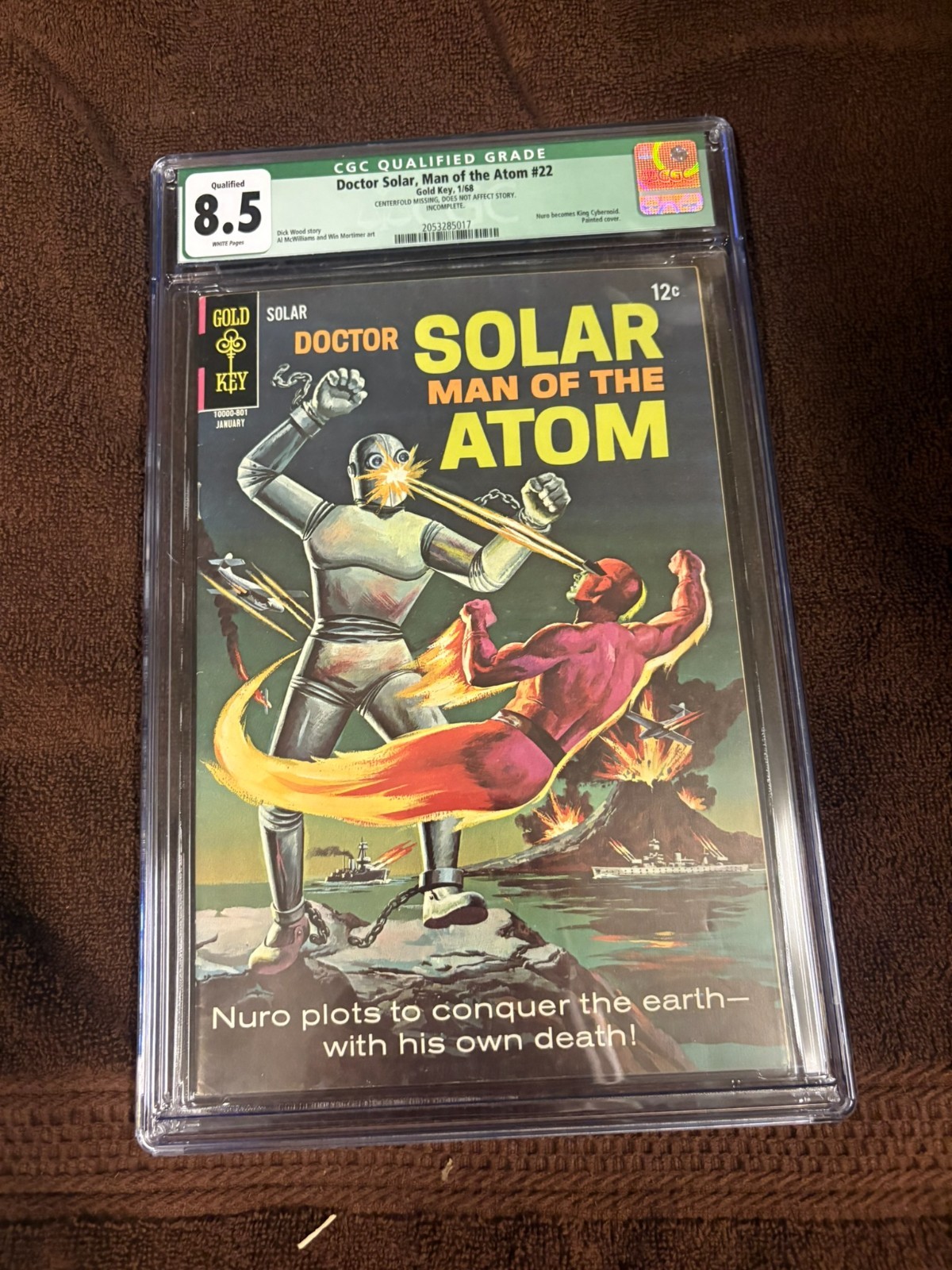 Doctor Solar Man of the Atom #22 8.5 CGC Gold Key 1/68 King Cybernoid