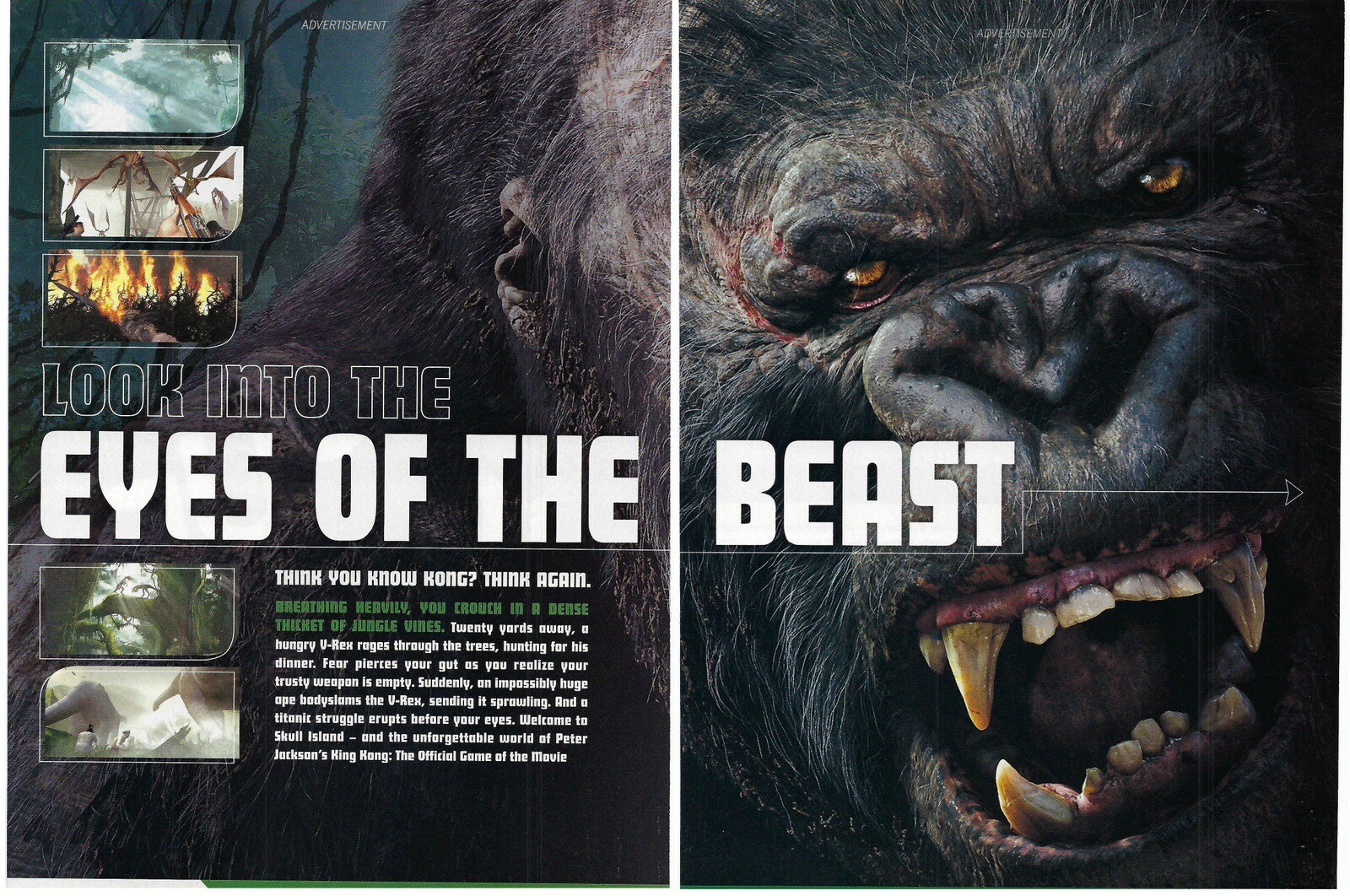 2005 Peter Jackson’s King Kong Official Ubisoft Video Game Print Ad/Article