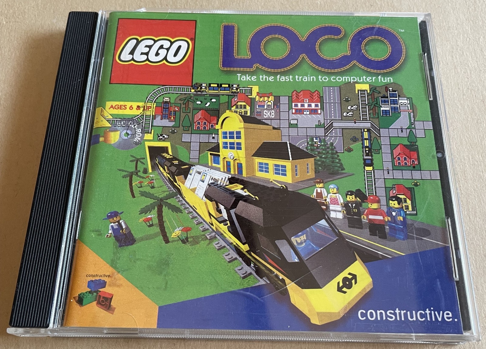 LEGO LOCO CD-ROM Vintage PC Windows 95 Game RAILWAY Train Simulation w Manual