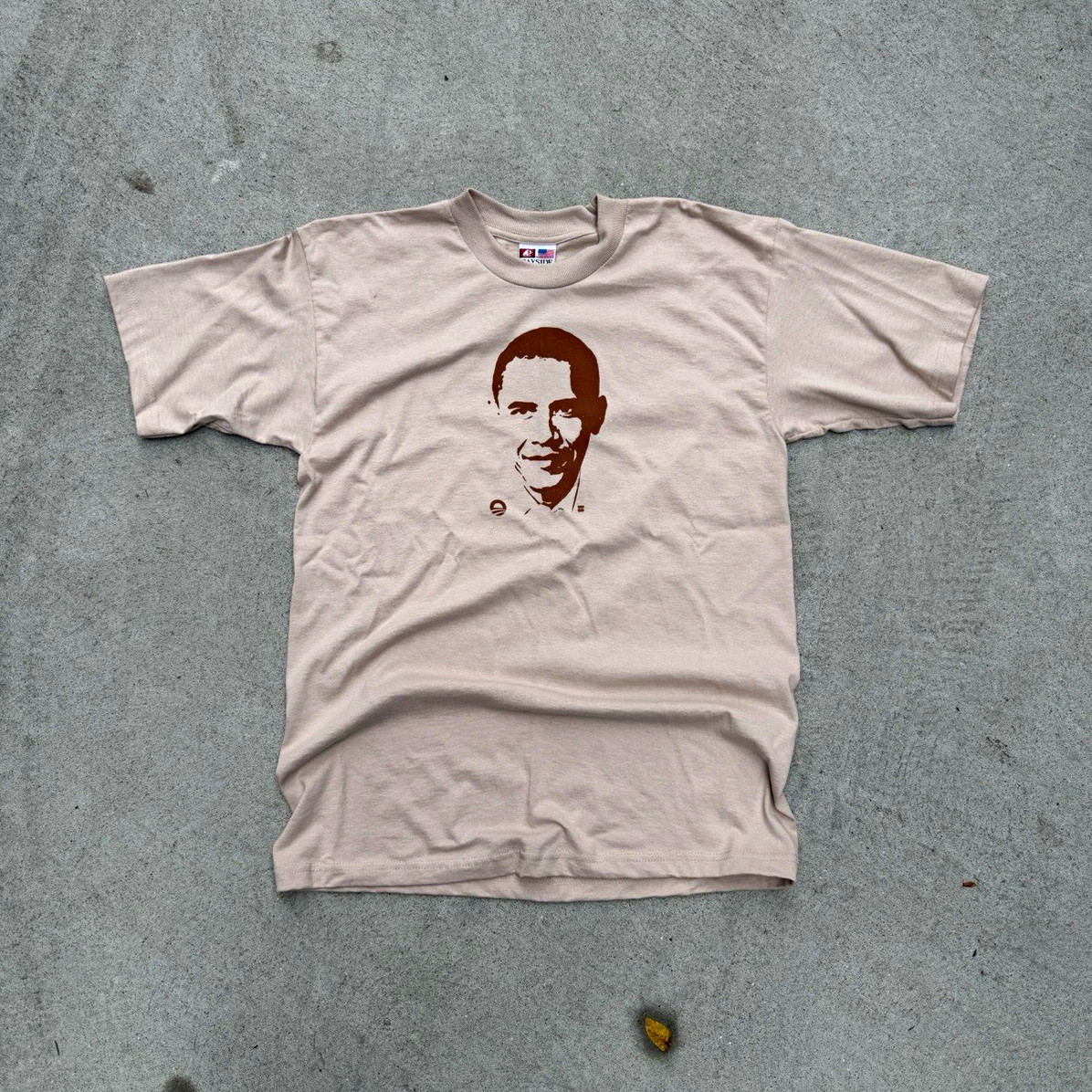 Vintage Bayside Obama '08 Barack Obama 2008 Campaign 100% Cotton T-Shirt Size L