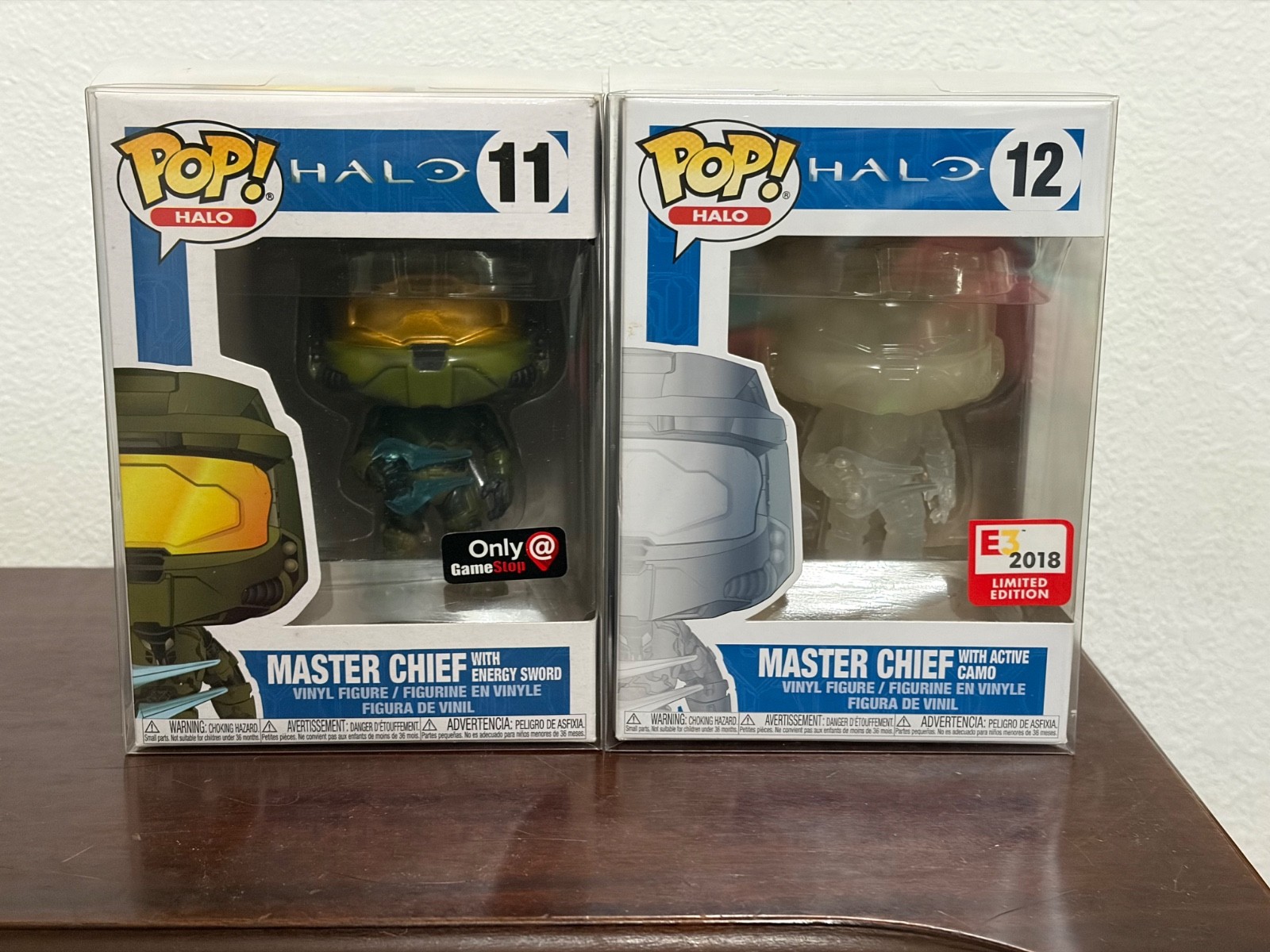 Funko Pop Halo Master Chief with Energy Sword and Master Chief with Active Camo
