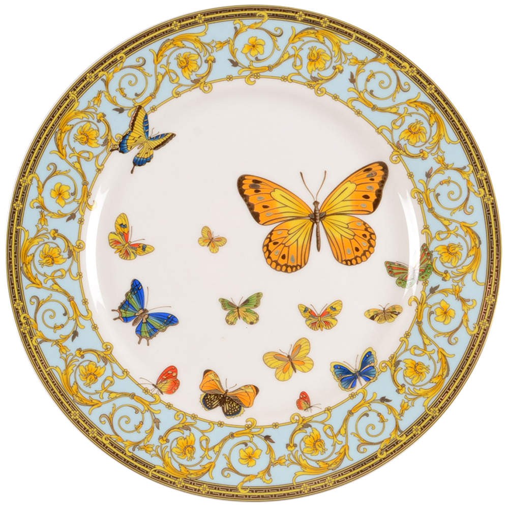 Grace\'s Teaware Blue Butterfly Dinner Plate 10876216