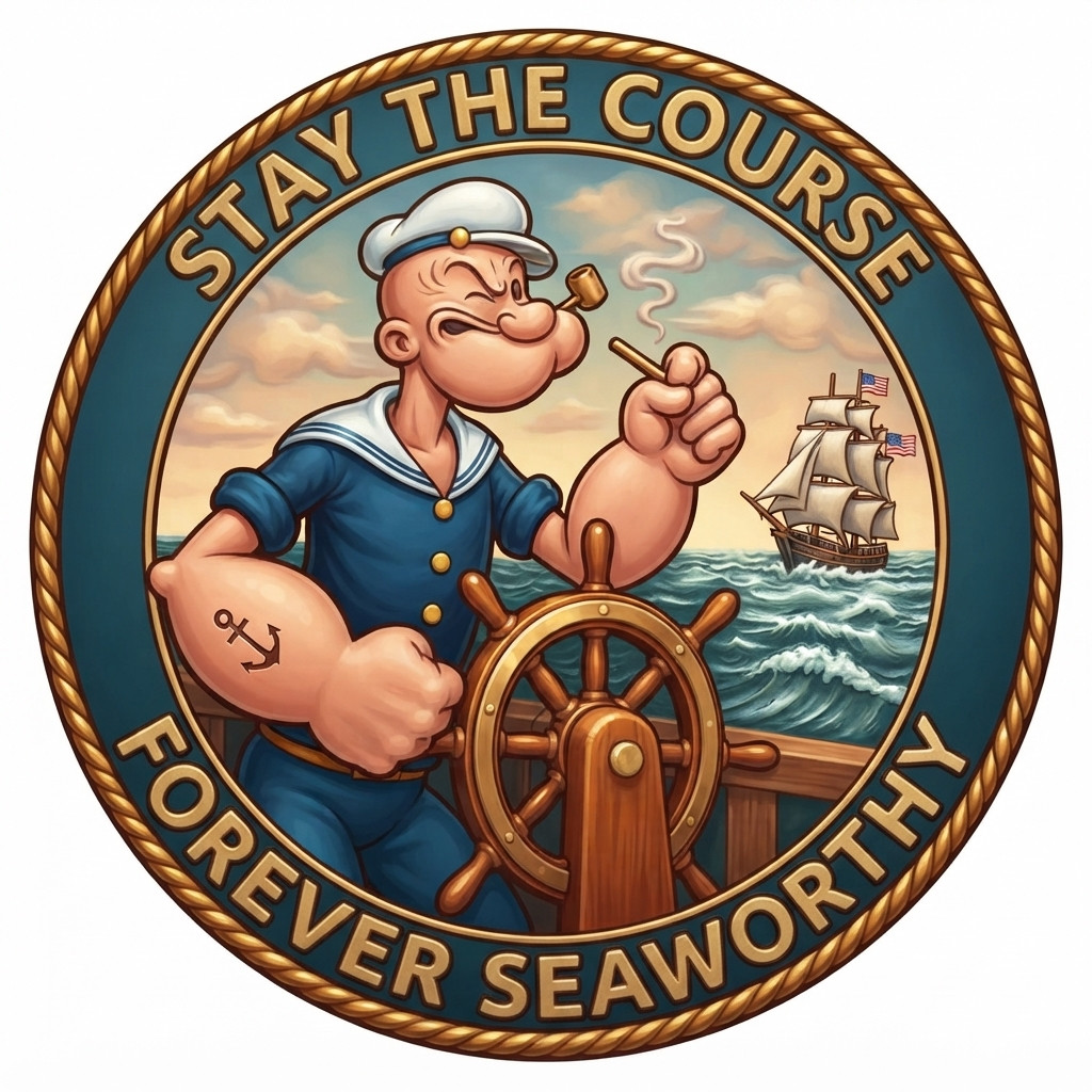 Popeye The Sailorman Forever Seaworthy Comic USN Best Military 4
