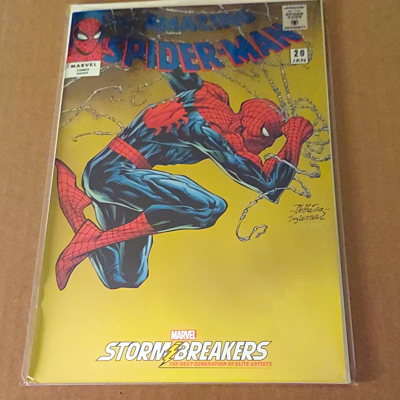 SDCC Blind Bag Spider-Man #20 Stormbreakers by Netho Diaz Gold Foil 1/100 Made