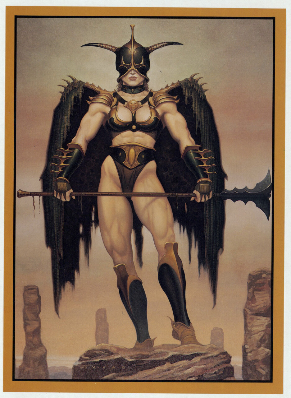 1991 TSR AD&D RARE Promo Trading Card #746 Dark Sun / Brom Fantasy Art NEEVA