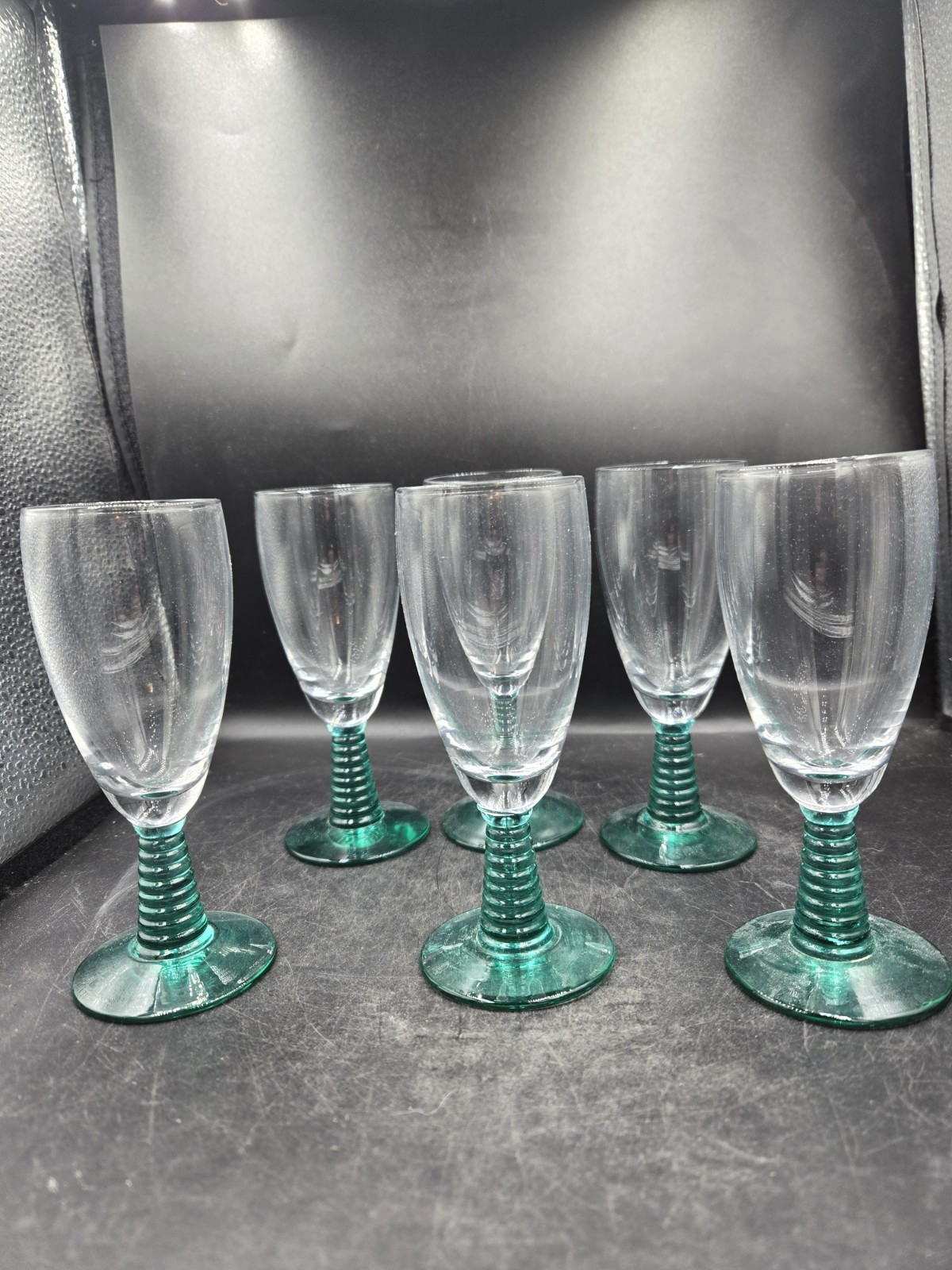 Vintage 1950's-60's Bryce Ringmont (Cerulean Blue) Cordial Stemware Set Of 6