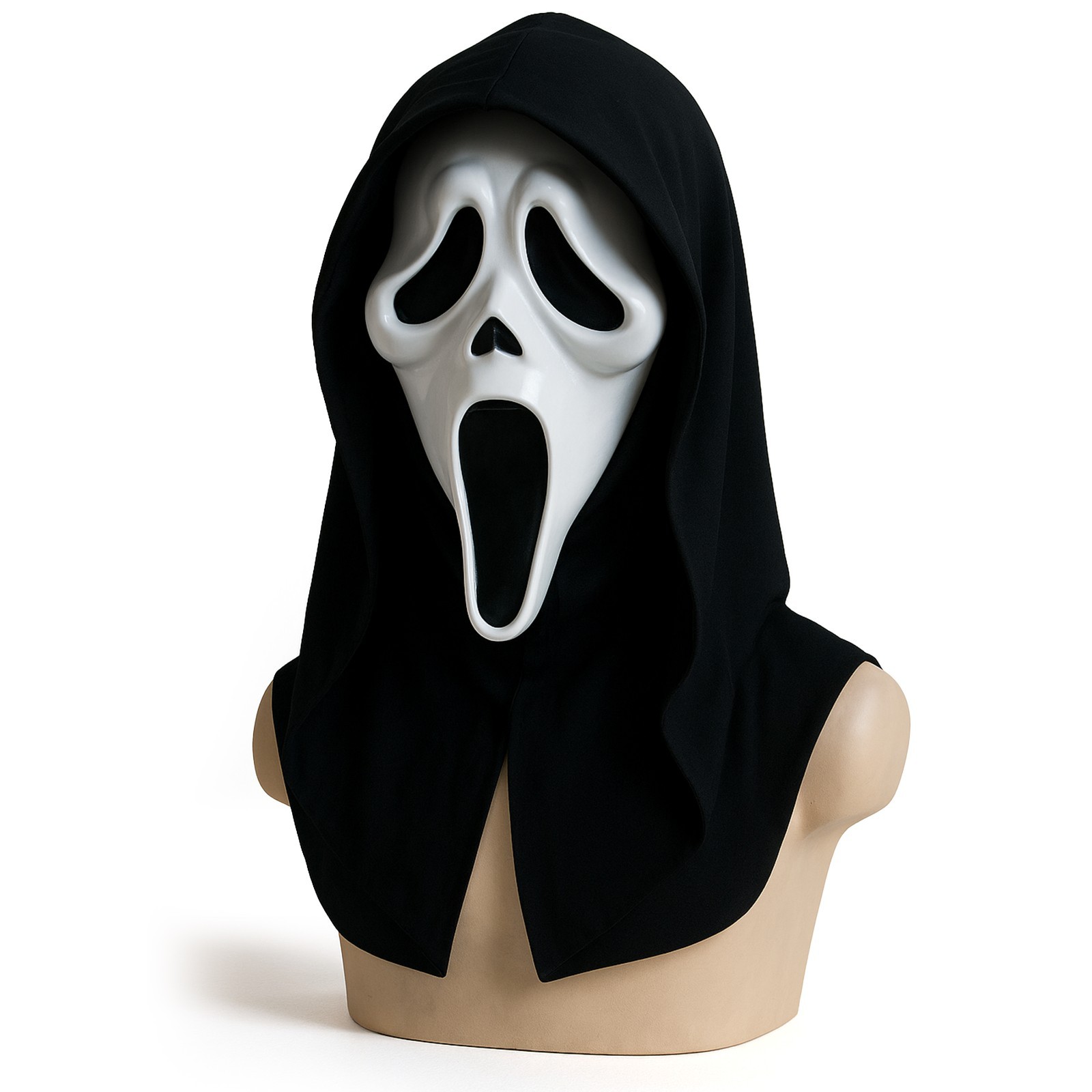 Scream Ghostface Horror Mask With Hood - Screamer Mask Latex For Halloween