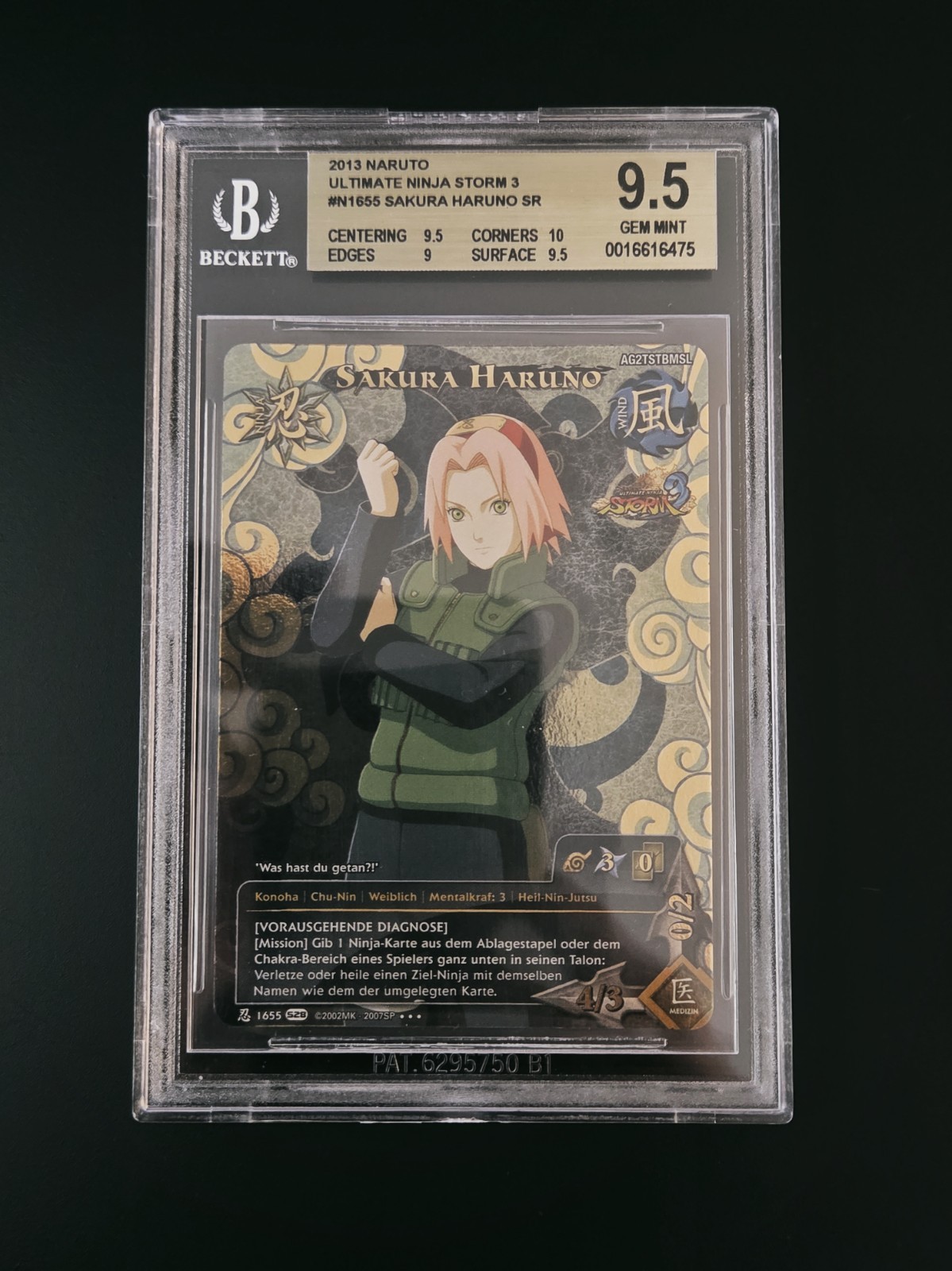 Bandai Naruto Ultimate Ninja Storm 3 Sakura Haruno N 1655 SR Beckett 9.5 German 