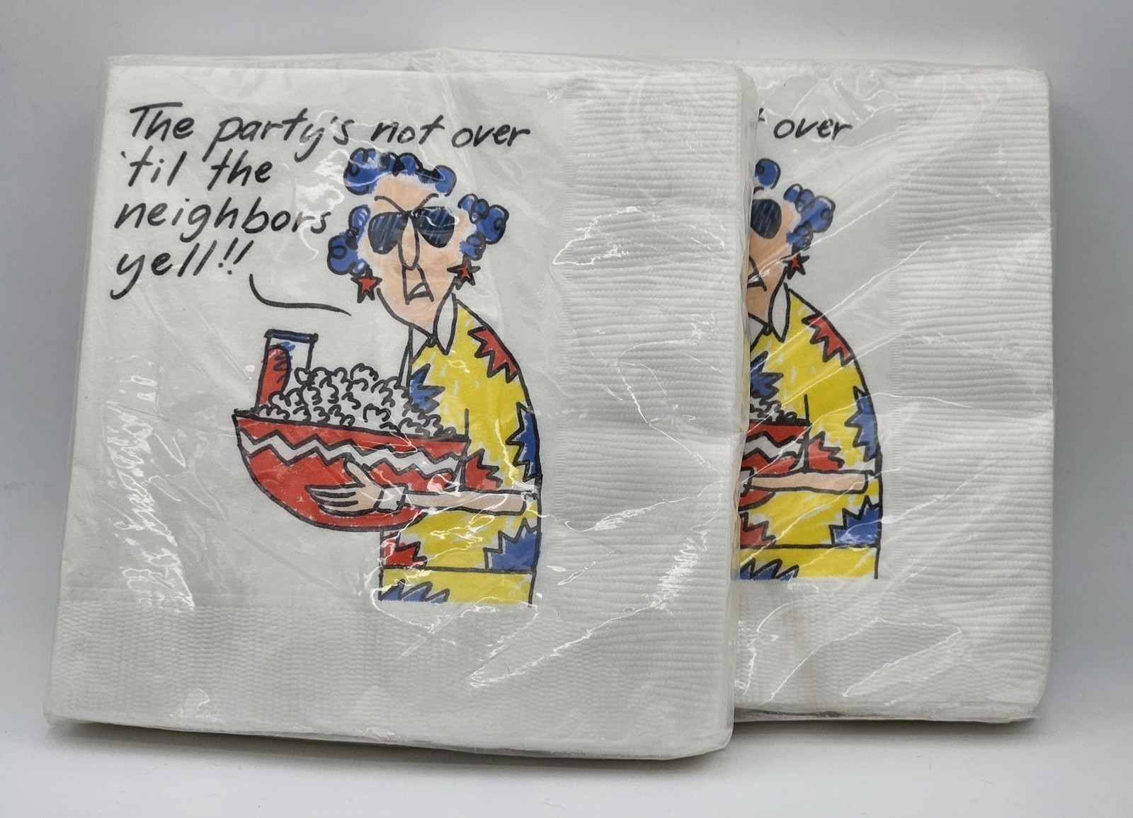 Set Of 2 Vintage Hallmark Shoebox Maxine Party Napkins Sealed 16 Count 1990s