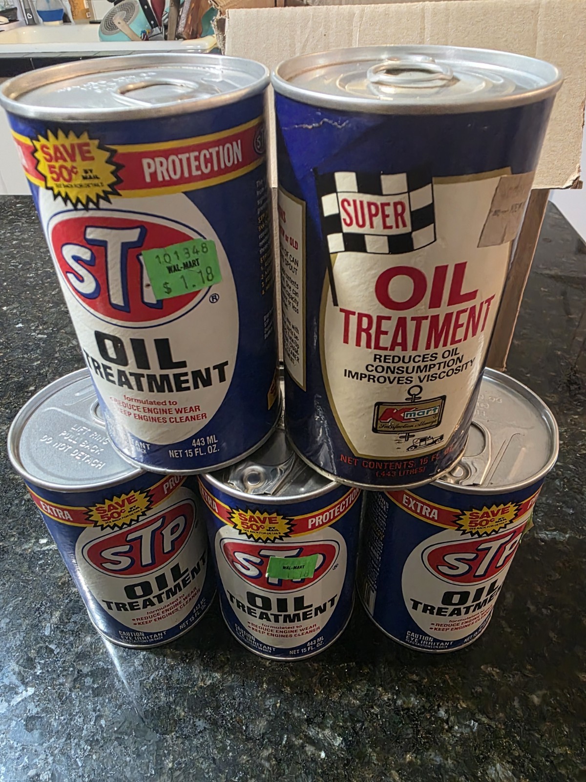 STP Vintage Oil Treatment Can 15oz 1985