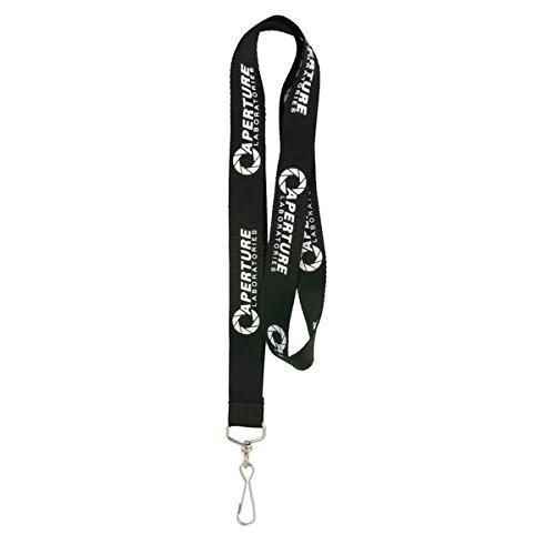 Lanyard - Portal Aperture Laboratories Logo Sign Black NEW Licensed