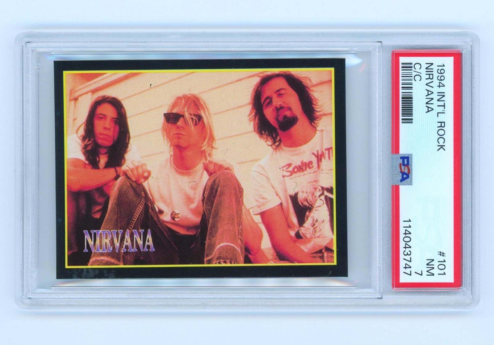 1994 Ultra Figus International Rock Cards Nirvana (PSA 7) (POP 5/2 Higher)