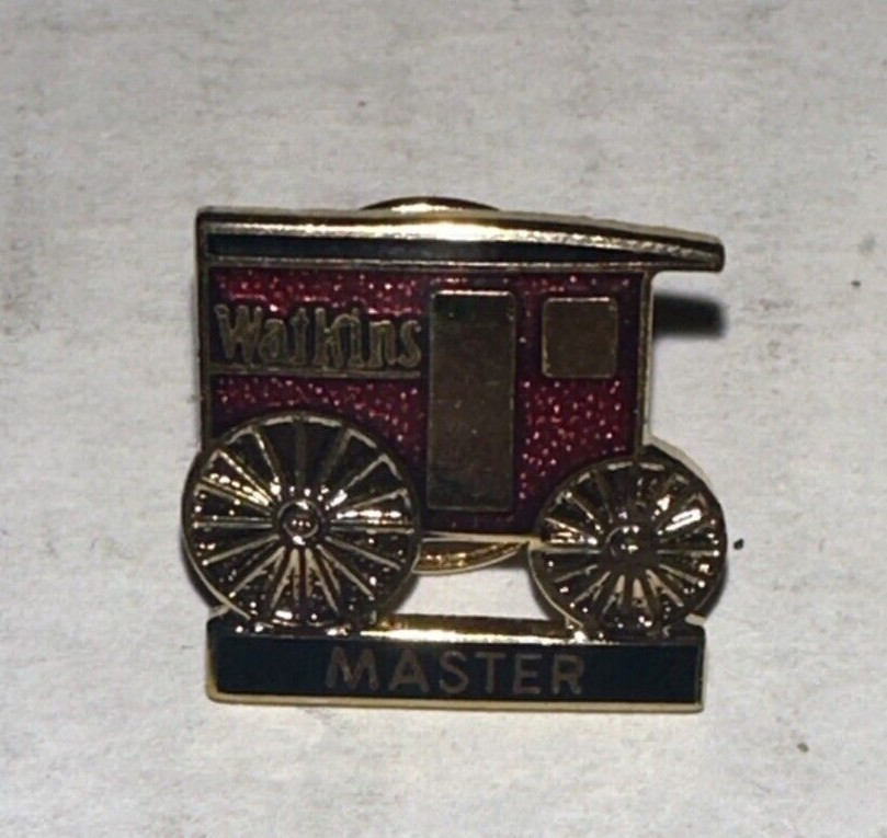 JR Watkins Red & Gold Wagon Master Award Promotional Lapel Pin Advertising NEW