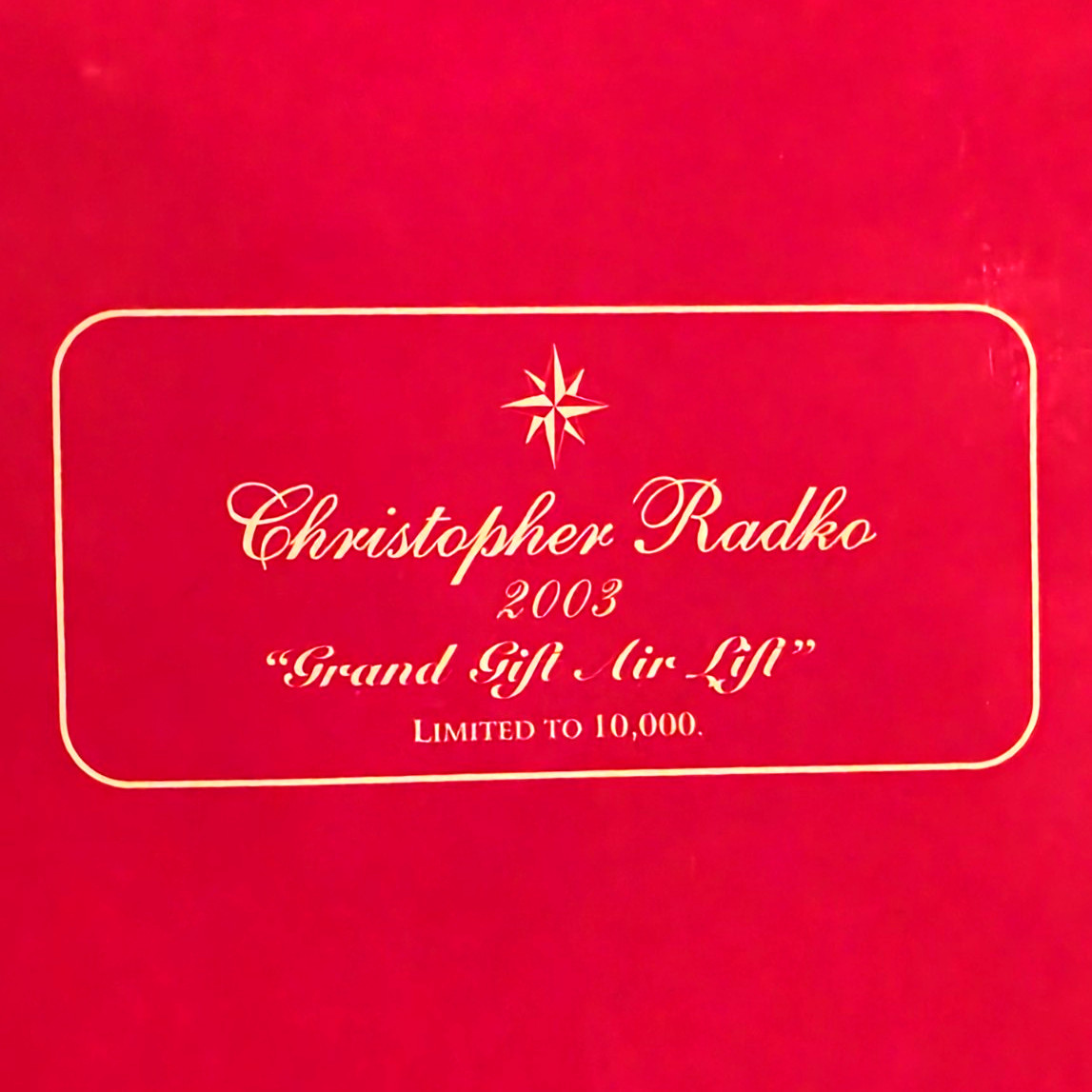 Christopher Radko 2003 Grand Gift Air Lift Limited Edition Christmas Ornament