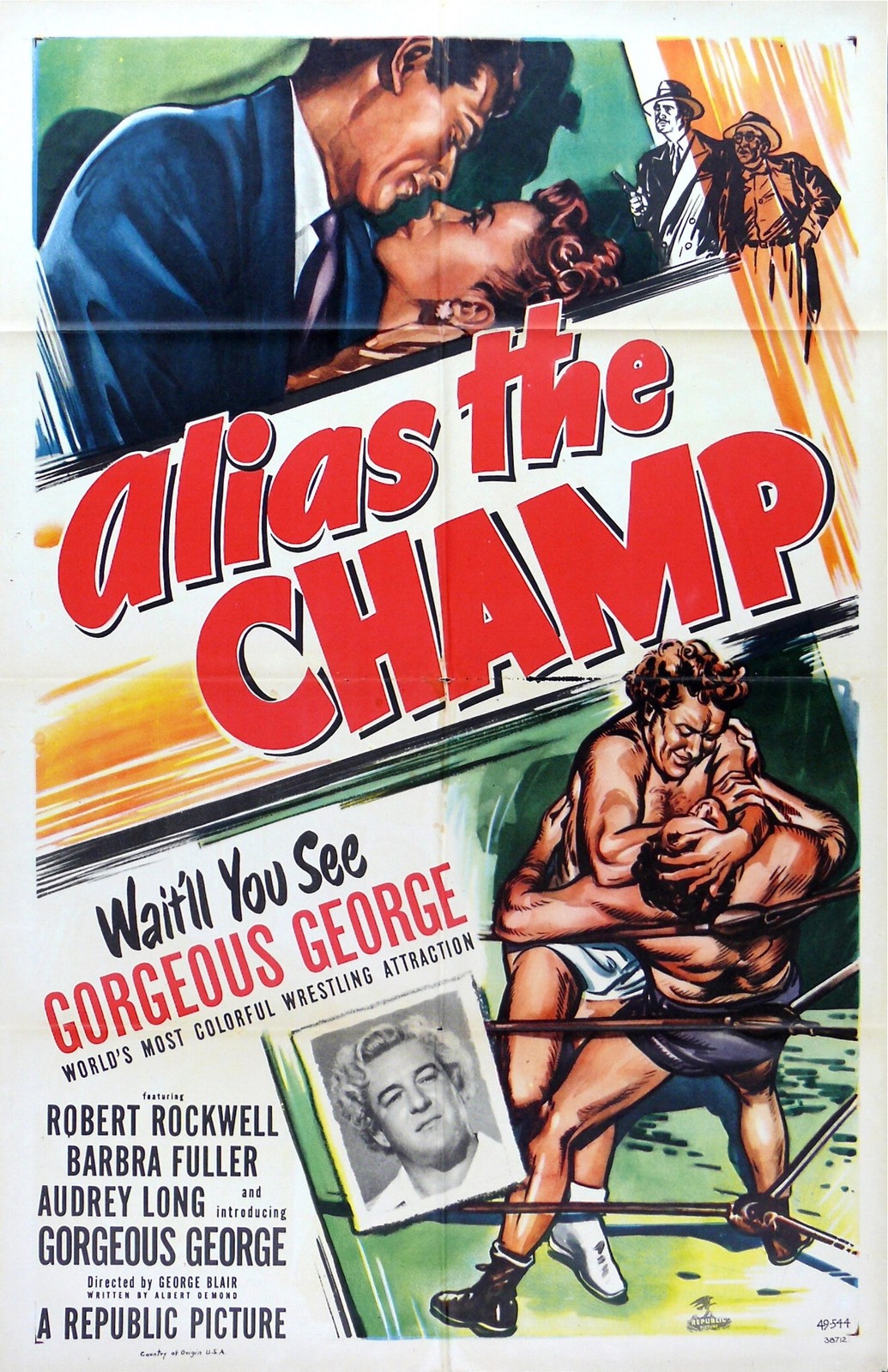 Alias the Champ 1949 Vintage Movie Poster Print Wall Art Home Decor Film