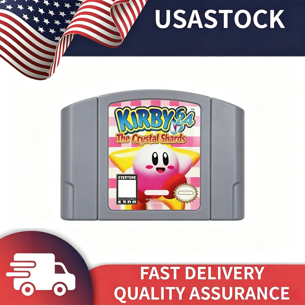 KIRBY64 the crystal shards Games Cartridge For N64 Console US Fast Shipping