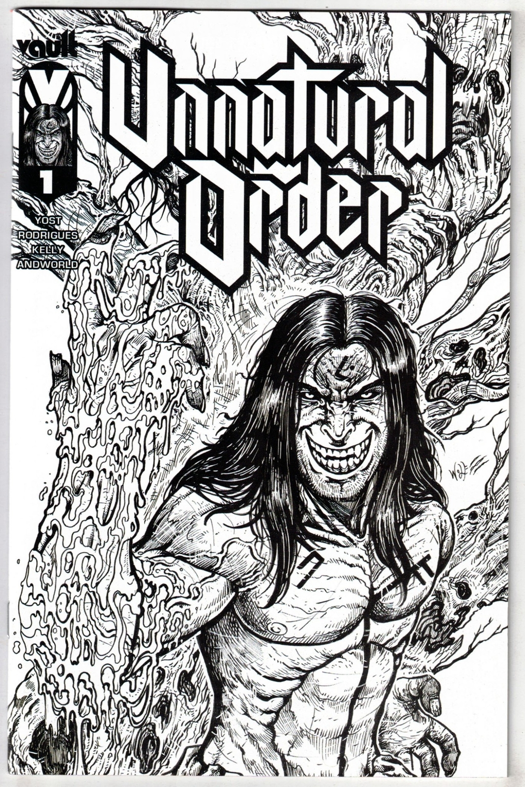 UNNATURAL ORDER #1- 1:100 MARIA WOLF BW PREMIUM VARIANT- VAULT