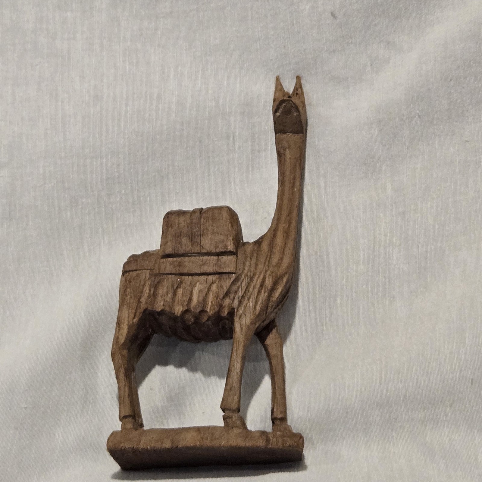 Vintage Carved Wood Llama Figurine Peruvian Folk Art Gift Nativity Scene 10