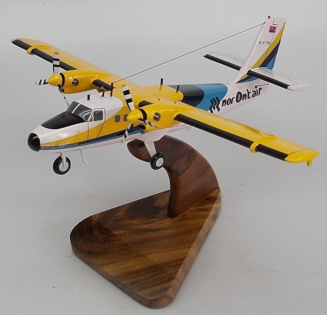 DHC-6 NorOntair De Havilland Desk Airplane Desk Wood Model Small New