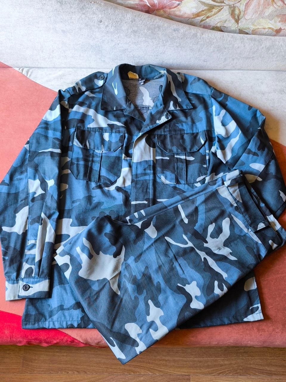 Ultra Rare Urban Sea Blue Ukraine Woodland Camo M L 50 Uniform Vintage Set Spec