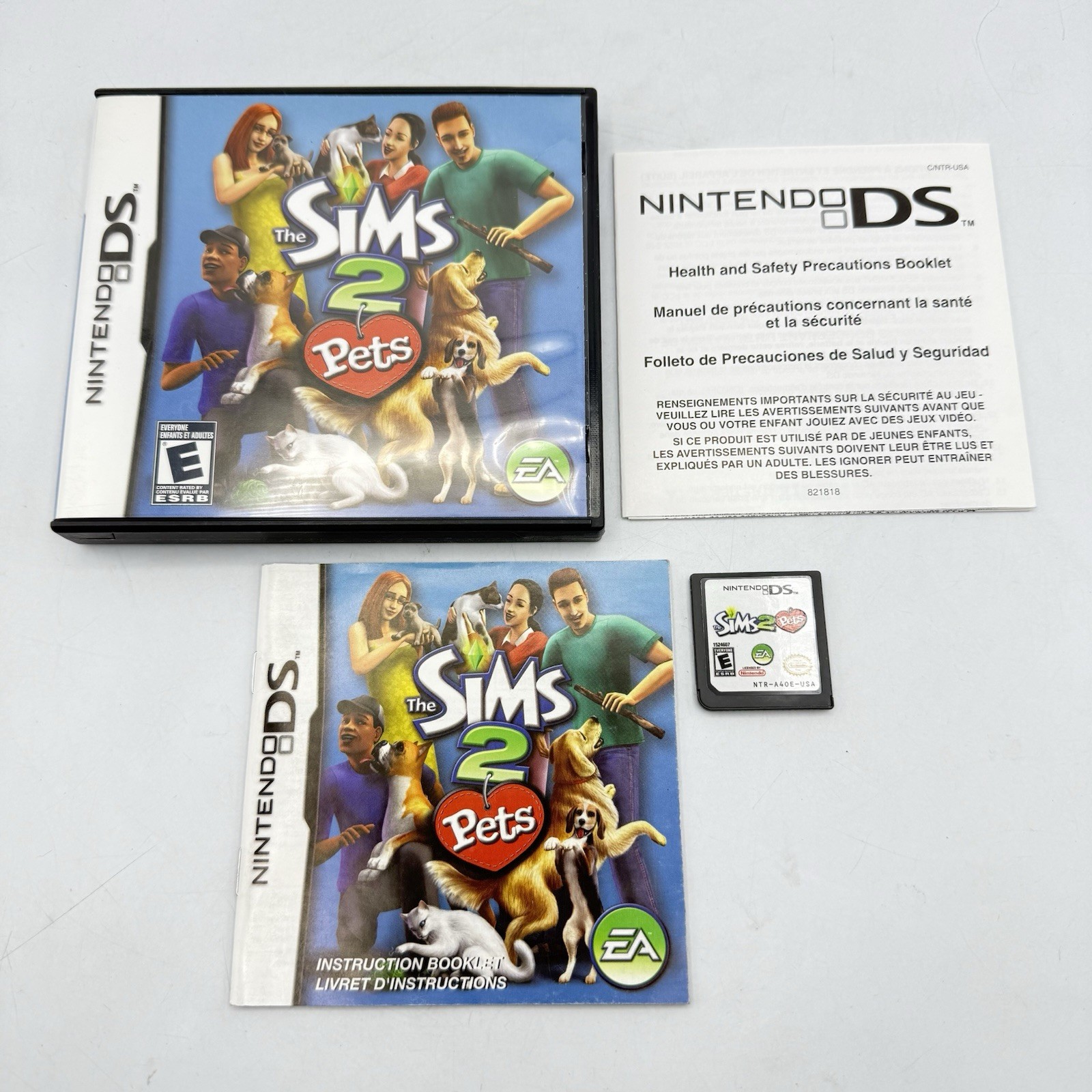 The Sims 2: Pets (Nintendo DS, 2006) Complete W/Manual Tested Works