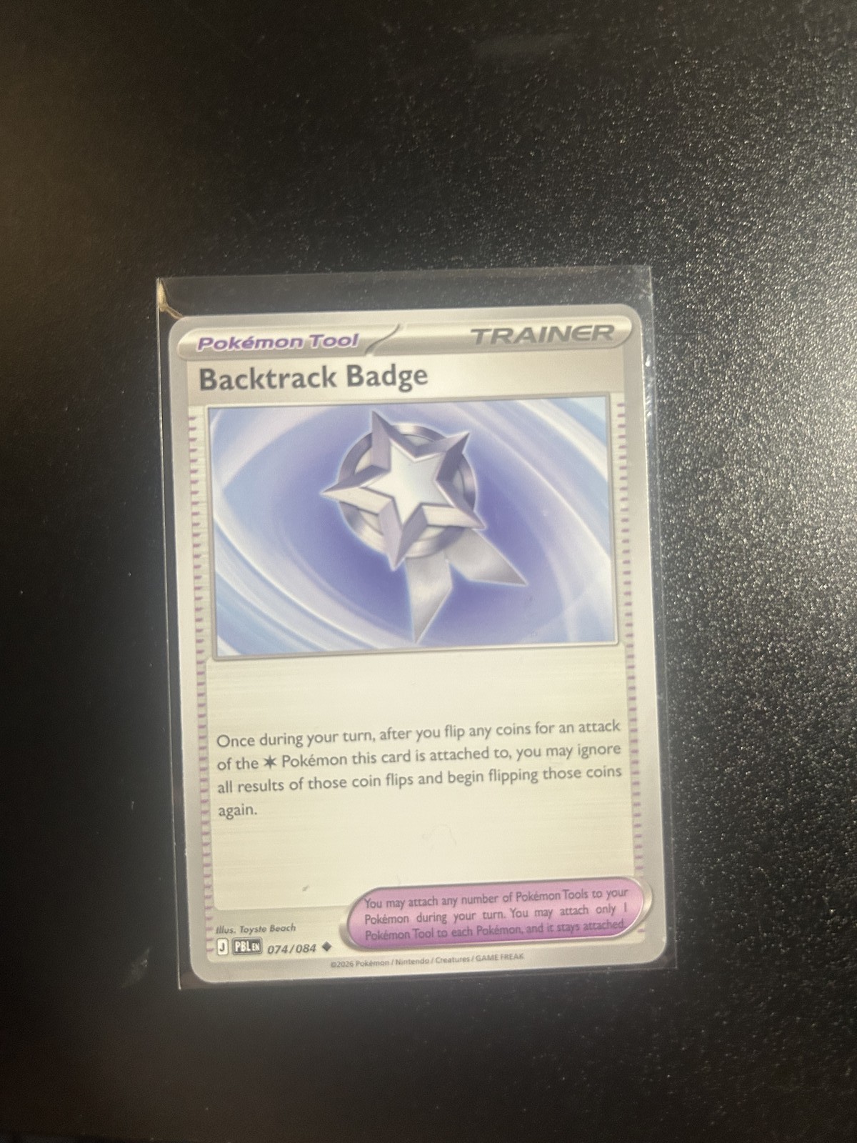 2023 POKEMON SCARLET AND VIOLET PALDEA EVOLVED #74 BACKTRACK BADGE /084
