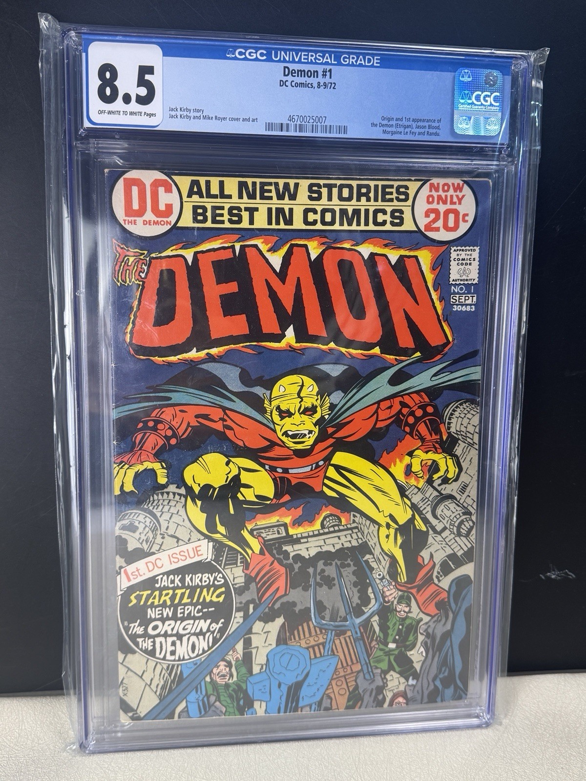 Demon #1 DC 1972 CGC 8.5 /  1st App Etrigan The Demon / Jack Kirby Story & Art
