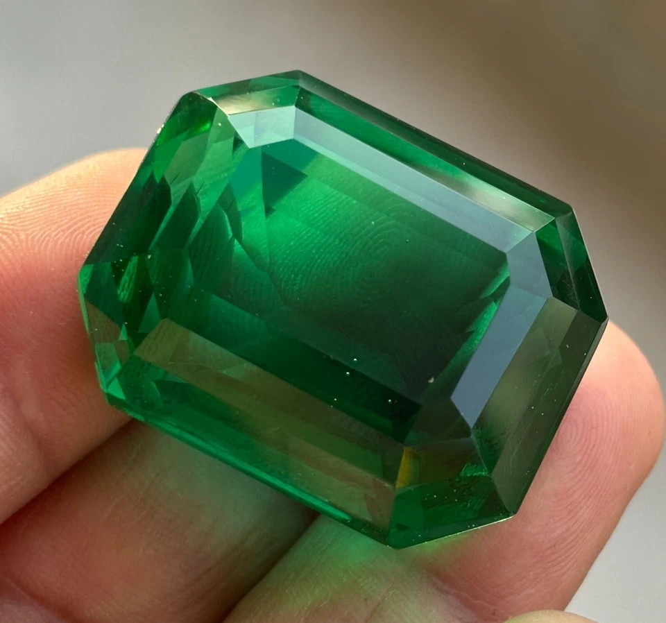 95 Ct Natural Green Emerald Emerald Cut CERTIFIED Colombian Loose Gemstone 6GHQ