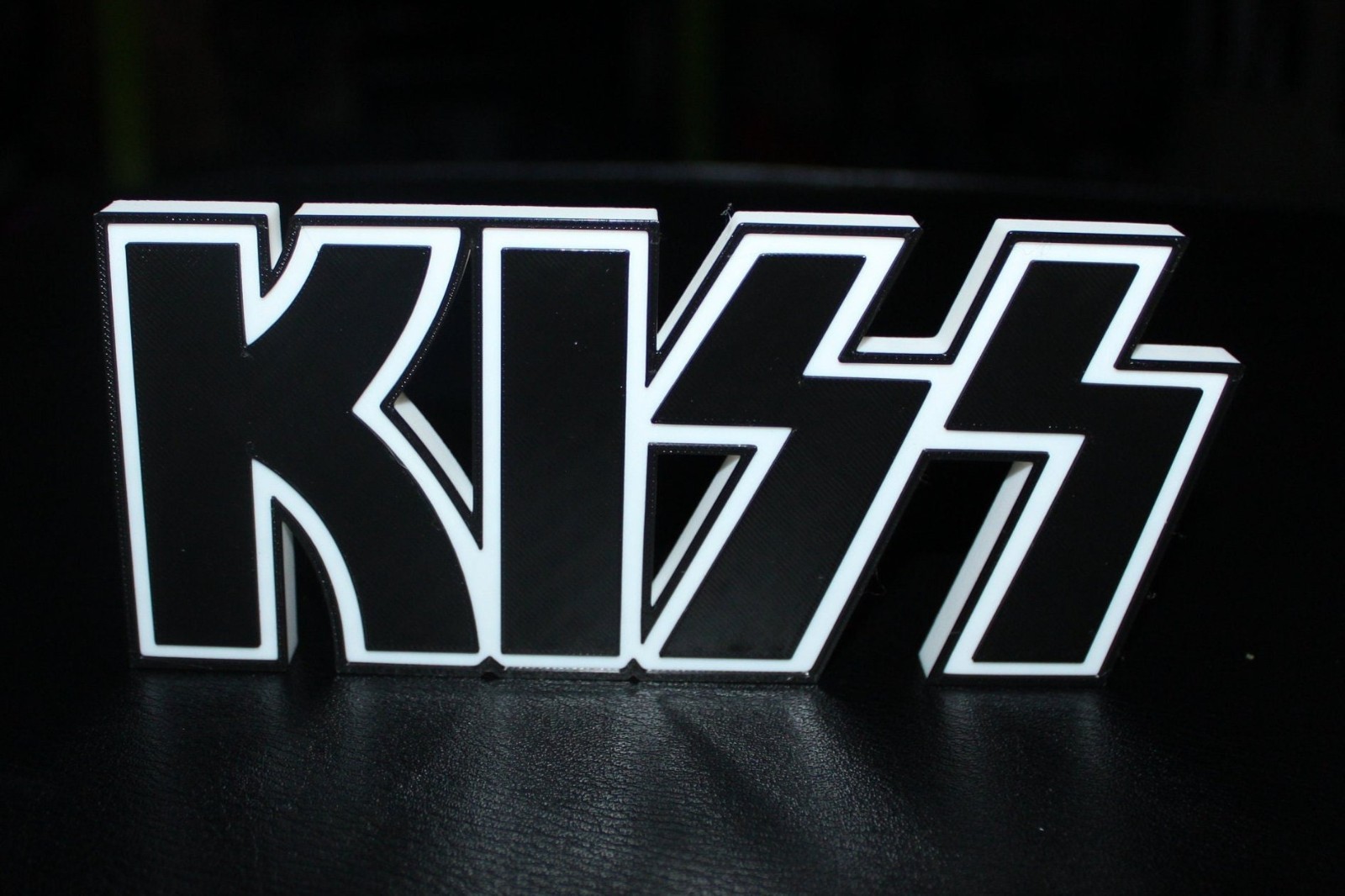 Kiss Jumbo 12in 3D printed Logo Sign Wall Desk Shelf Art