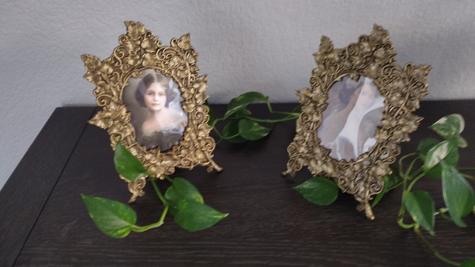 (QTY 2 )  Heavy Bronze Antique Picture Frame