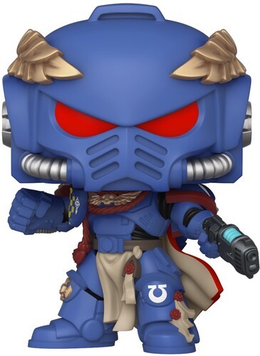 Funko POP Games: Warhammer 40k - Ultramarines Captain [New Toy] Vinyl Figure,