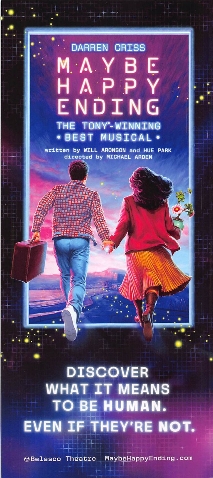 MAYBE HAPPY ENDING Musical Promo Flyer Darren Criss Helen J Shen NYC 4\