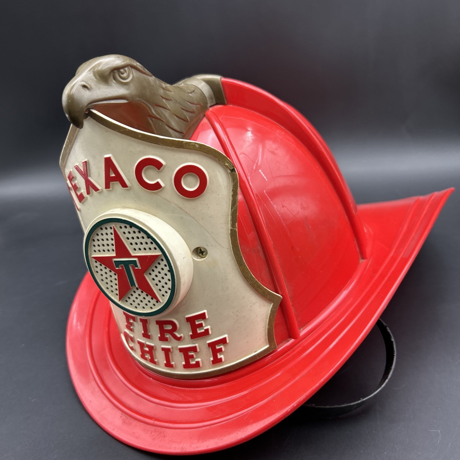 Vintage Texaco Fire Chief Toy Fireman Hat Helmet 1960s USA