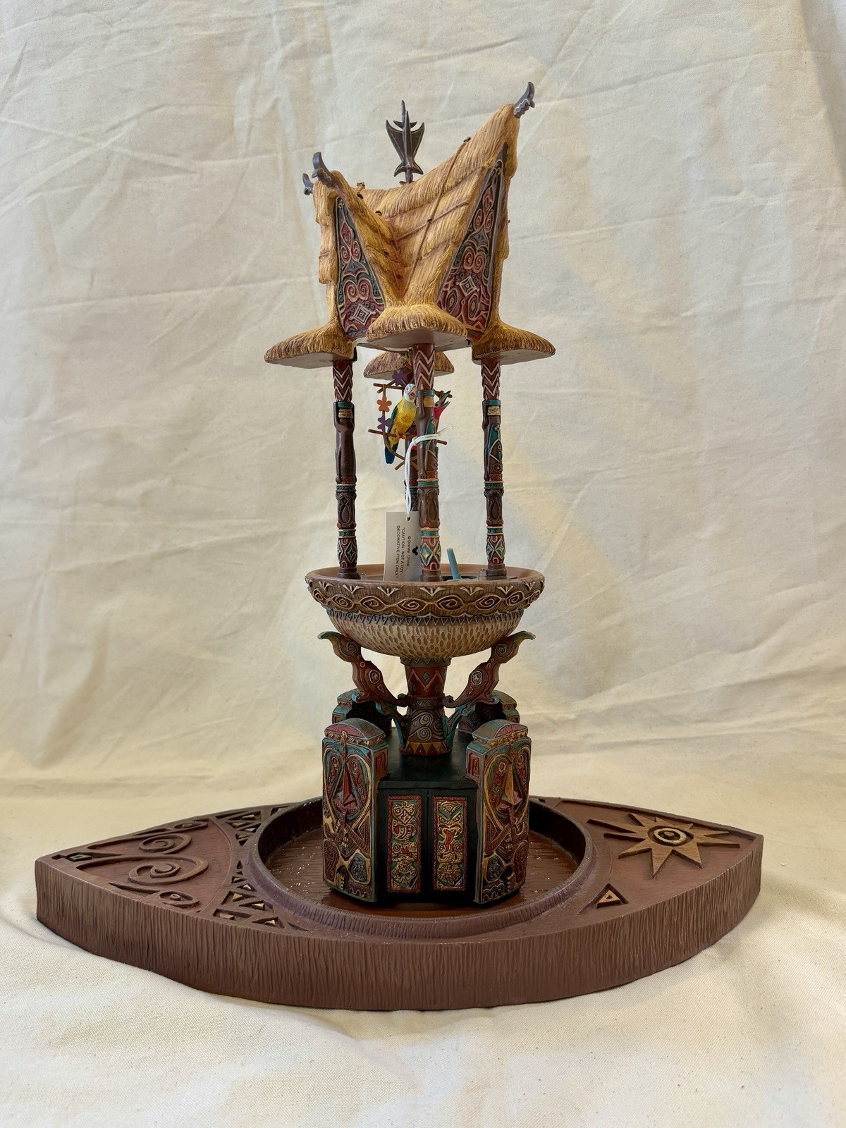 Rare Disneyland Enchanted Tiki Room Fountain Signed Kevin Kidney Jody Daily NIB