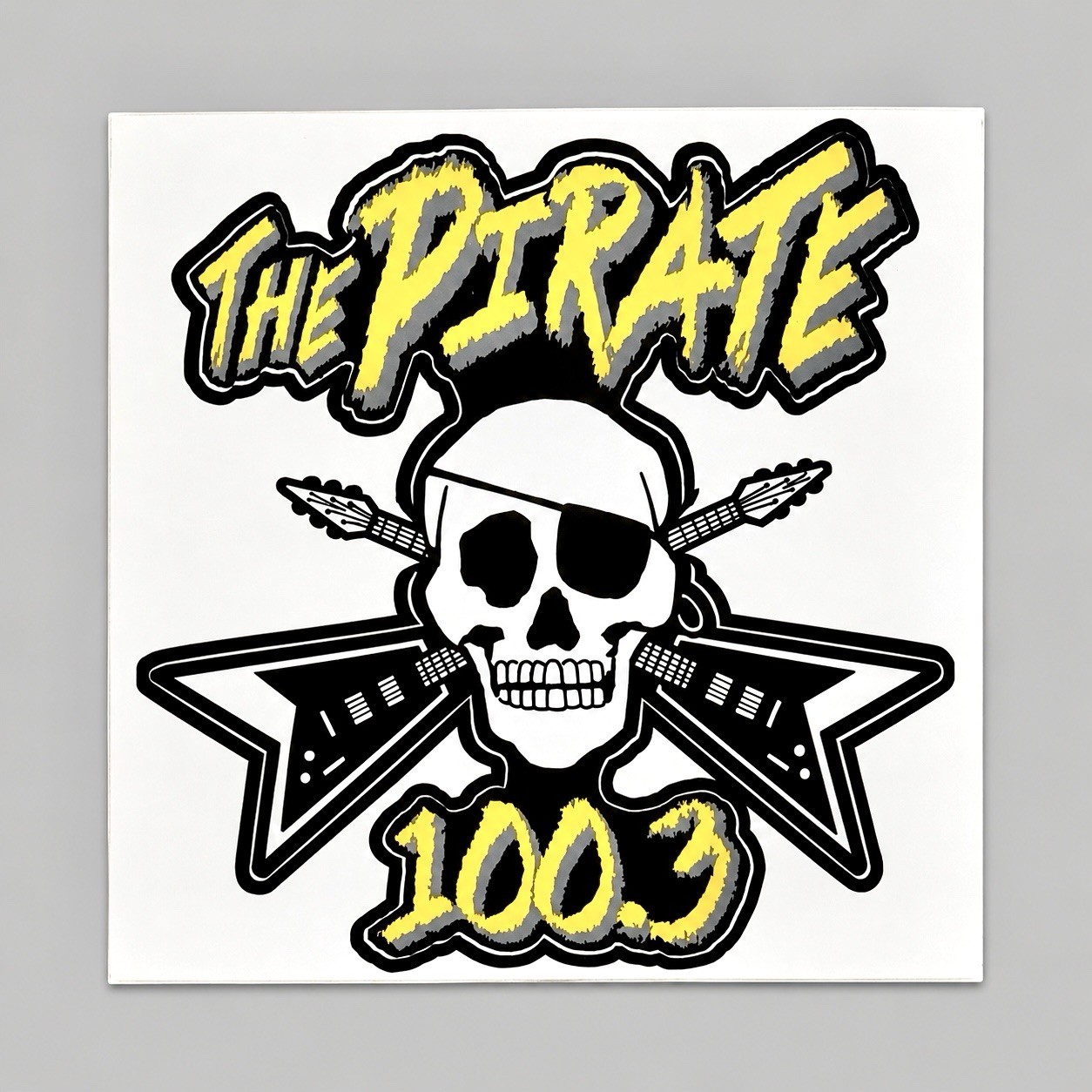 Vintage 1989 Pirate Radio 100.3 KQLZ Sticker Guitar Center Los Angeles NOS