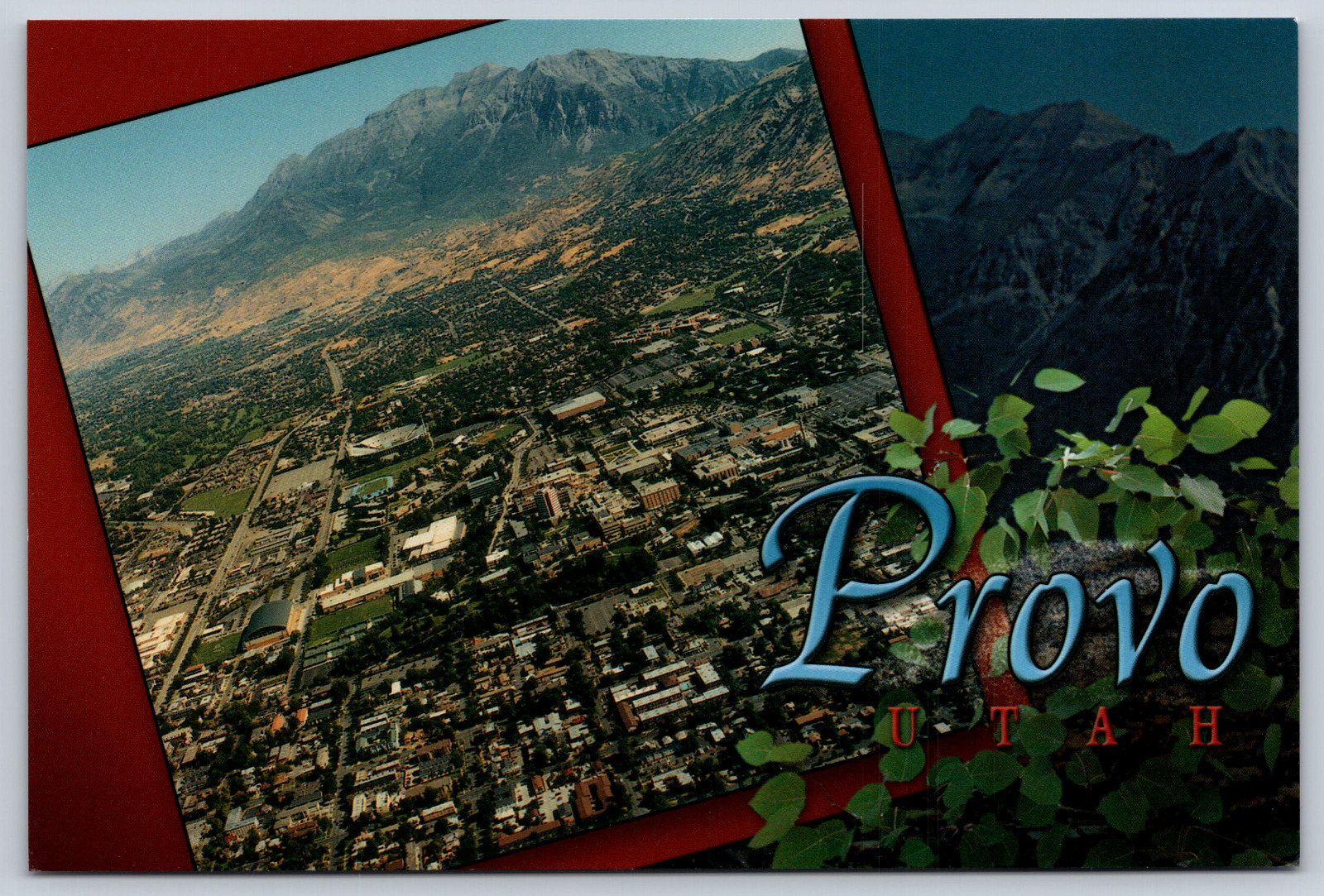 Postcard Provo Utah Aerial View