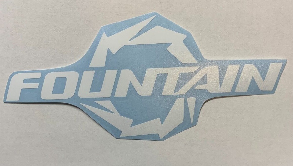 Fountain Boats Logo Die Cut Vinyl Decal High Quality Outdoor Sticker Boat Car
