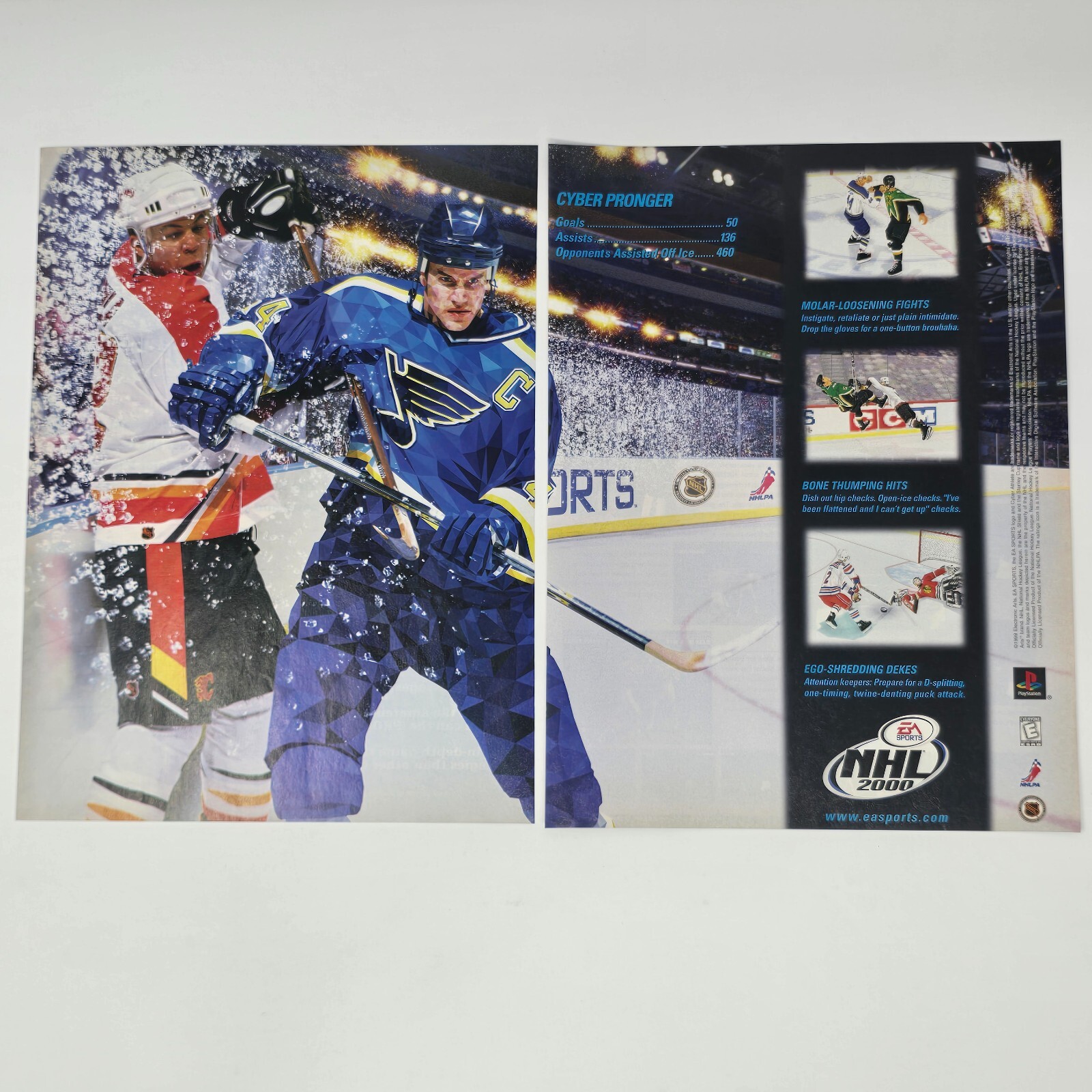 NHL 2000 Sony PlayStation 1 PS1 Cyber Pronger Print Ad/Poster Promo Art