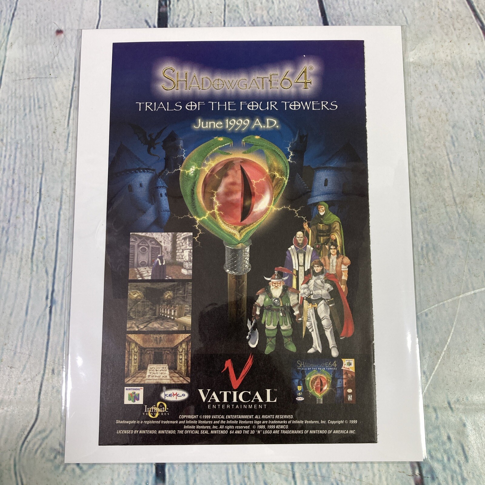 1999 Shadowgate 64 Nintendo Game Vintage Print Ad/Poster Promo Art Magazine Page