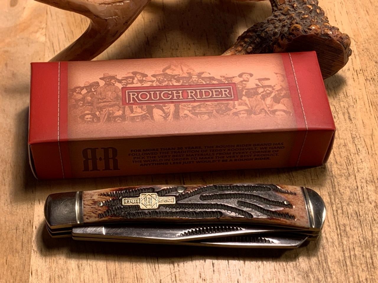 Rough Rider Worm Grooved Bone Trapper 4 1/8\